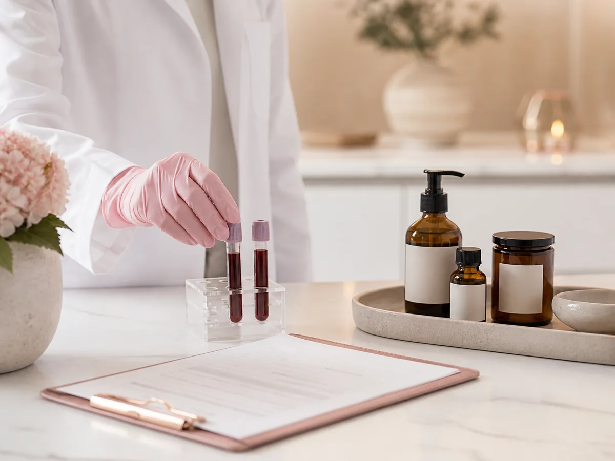 Illustrative hormone laboratory testing setup for a BHRT evaluation